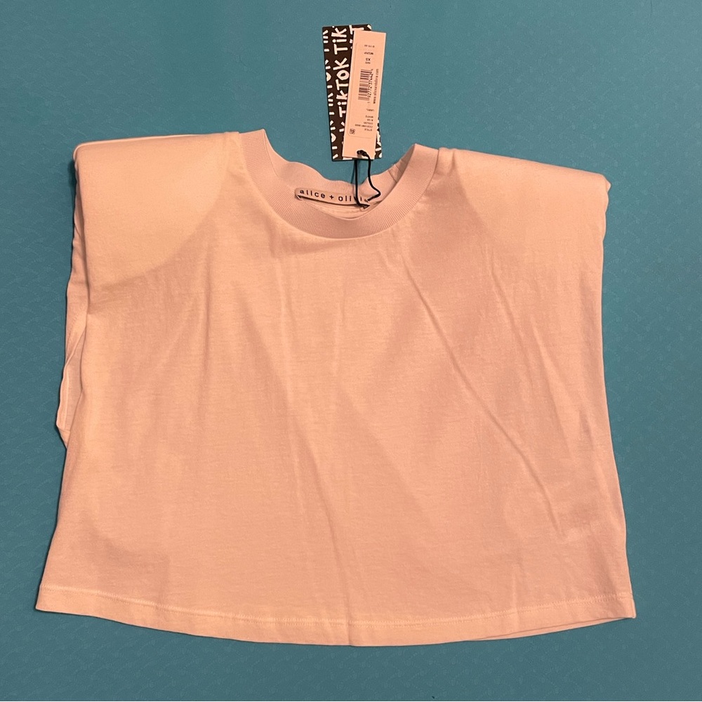 Alice + Olivia - never worn w/ tags - cropped tank top with shoulder pads